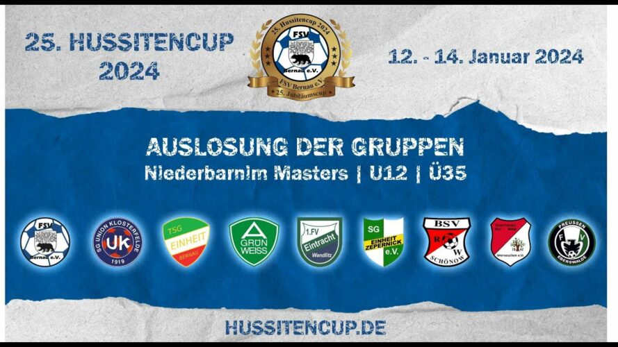 Auslosung zum 25. Hussitencup, Fußball, Niederbarnim Masters 2023